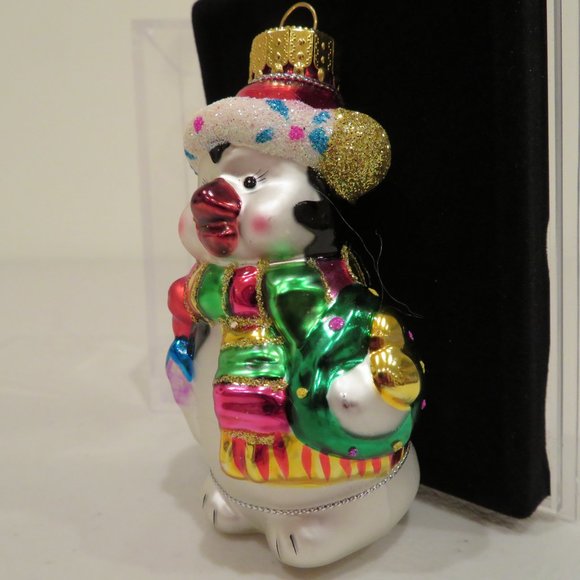 Christmas Glass Ornament Penguin Handcrafted by Unique Treasure Box Keepsake - Picture 4 of 6